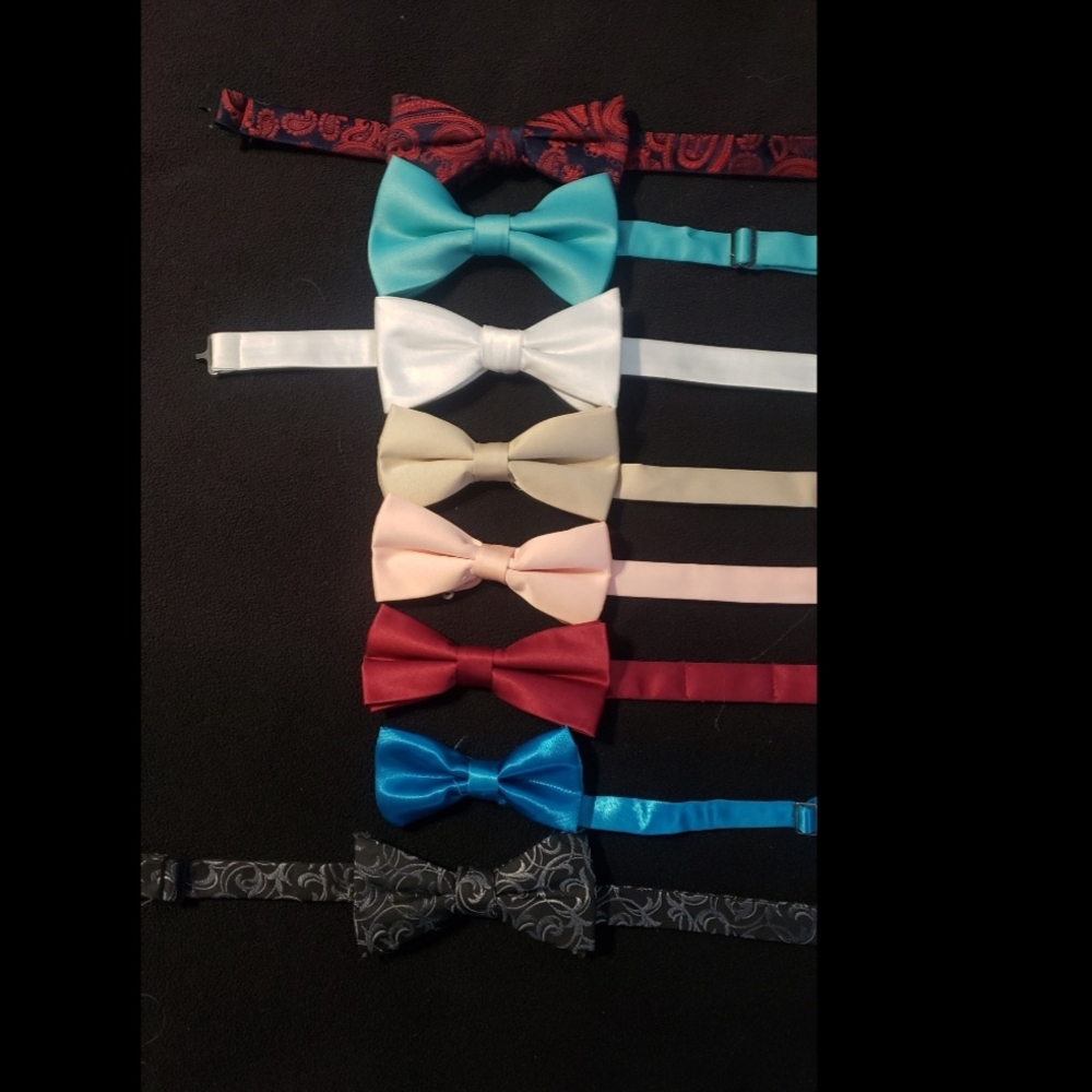 Stafford Men's Bow Tie Collection - Blue, White, Red, Black